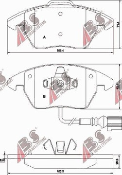 КОЛОДКИ ТОРМОЗНЫЕ ПЕРЕД VW GOLF V 2003- Z ДАТЧИК.