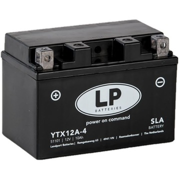 АККУМУЛЯТОР YTX12A-4 (YT12A-BS) 12V 10AH (150X88X105MM) AGM BEZOBSŁUGOWY