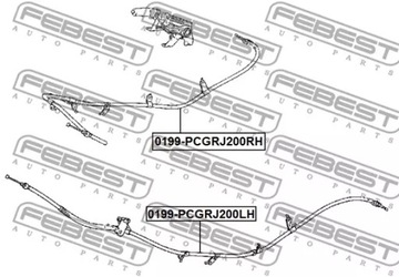 FEBEST ТРОС ТОРМОЗНОЙ 0199-PCGRJ200LH