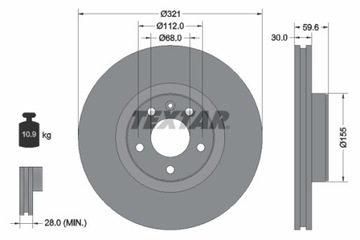 ДИСК HAM. VW P. A6 04- 321MM