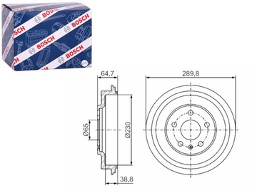 БАРАБАНЫ ТОРМОЗНЫЕ 2 ШТУКИ. ЗАД VW BEETLE JETTA IV 1.2-2.0D 04.10- BOSCH