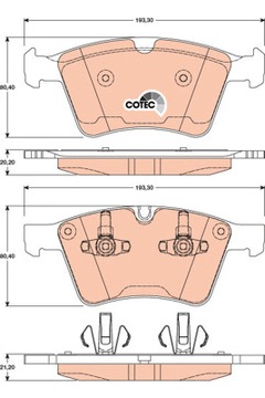 КОЛОДКИ ТОРМОЗНЫЕ - КОМПЛЕКТ COTEC GDB1797