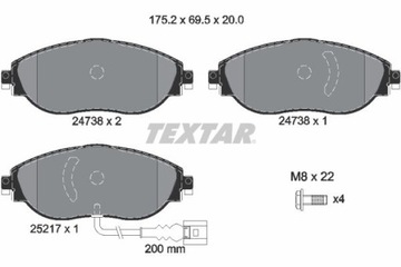 TEXTAR 2473803 КОЛОДКИ ТОРМОЗНЫЕ