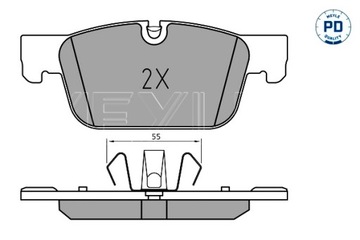 MEYLE КОЛОДКИ ТОРМОЗНЫЕ ПЕРЕД VOLVO S60 III S90 II V60 II V90 II XC60