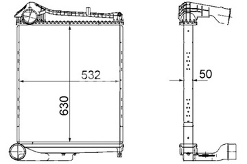 MAHLE ИНТЕРКУЛЕР РАДИАТОР ВОЗДУХА DOLOTOWEGO RVI MIDLUM DCI6-W