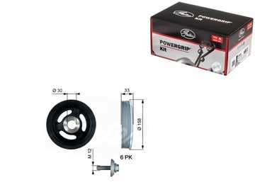 КОЛЕСО ШКИВ ВАЛА КОЛЕНЧАТОГО DS DS 3 DS 5 VOLVO C30 S40 II S60 II S80