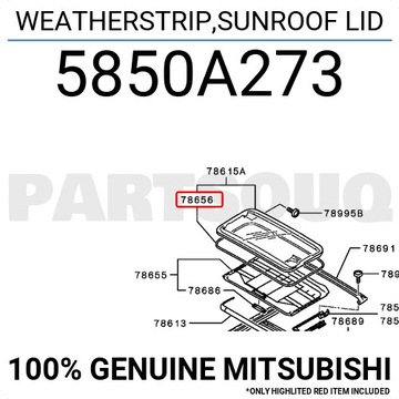 УПЛОТНИТЕЛЬ ЛЮКА MITSUBISHI OUTLANDER OE 5850A273