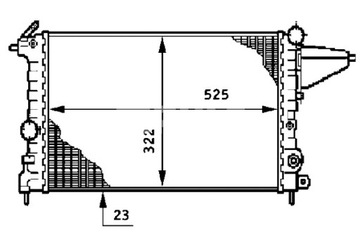 MAHLE РАДИАТОР ДВИГАТЕЛЯ ВОДЫ OPEL VECTRA A 1.4 1.6 09.88-11.95