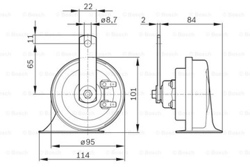 SYGNAL DZWIEKOWY 12V 110DB CZEST.500HZ 0986AH0502/BOS BOSCH