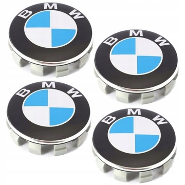 4 ШТУКИ BMW КОЛПАЧКИ KAPSLE КОЛПАЧКИ ДИСКОВ КОМПЛЕКТ DO ДИСКОВ 68MM