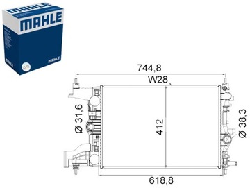 РАДИАТОР ДВИГАТЕЛЯ ВОДЫ CHEVROLET ORLANDO OPEL ASTRA J ASTRA J GTC