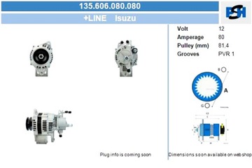 BV PSH ГЕНЕРАТОР ISUZU 80A ГЕНЕРАТОР