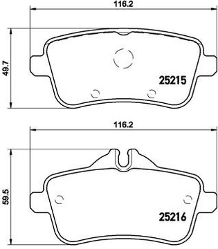 КОЛОДКИ HAM. ЗАД MERCEDES W166 ML-KLASA AMG 11- ЗАД