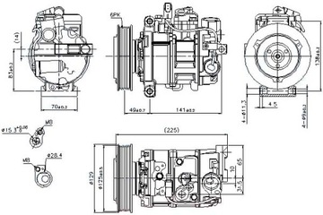 КОМПРЕССОР КОНДИЦИОНЕРА NISSENS 4F0260805H 4F026080