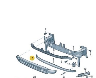 АБСОРБЕР БАМПЕРА ПЕРЕД VW PASSAT B8 3G0807251D