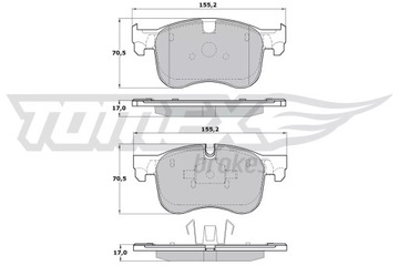 КОЛОДКИ HAM.MAZDA CITROEN C4 13- ПЕРЕДНЯЯ