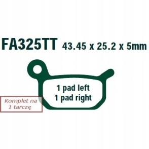 КОЛОДКИ ТОРМОЗНЫЕ EBC FA325R