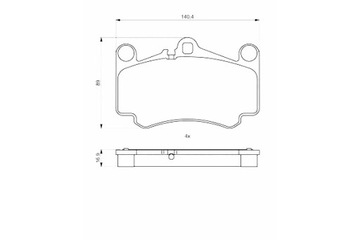 BOSCH КОЛОДКИ ТОРМОЗНЫЕ ПЕРЕД PORSCHE 911 911 TARGA 3.6 3.8