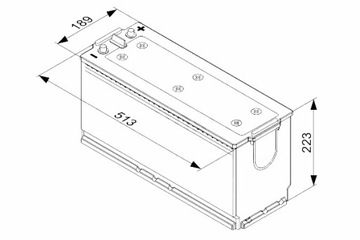 BOSCH АККУМУЛЯТОР 12V 140AH 800A T4 L + 1 513X194X223 B03 ПУСКОВОЙ