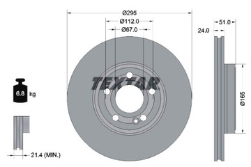 TEXTAR ДИСКИ ТОРМОЗНЫЕ ТОРМОЗНЫЕ 2 ШТУКИ. ПЕРЕД MERCEDES A V177 A W177 B SPORTS