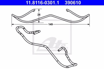 ПРУЖИНА КОЛОДОК ТОРМОЗНЫХ RENAULT FORD ATE