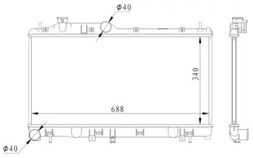 NRF 59116 РАДИАТОР, СИСТЕМА ОХЛАЖДЕНИЯ ДВИГАТЕЛЯ
