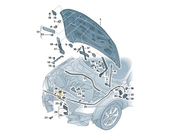 НОВЫЕ ОРИГИНАЛЬНЫЕ AUDI OE ТРОС BOWDENA 4G0823531A