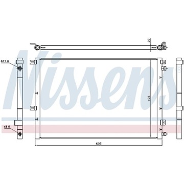 КОНДЕНСАТОР, КОНДИЦИОНЕР NISSENS 940468