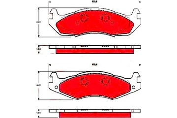 КОЛОДКИ ТОРМОЗНЫЕ JEEP. ПЕРЕД CHEROKEE TRW