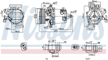 NISSENS 890053 КОМПРЕССОР, КОНДИЦИОНЕР