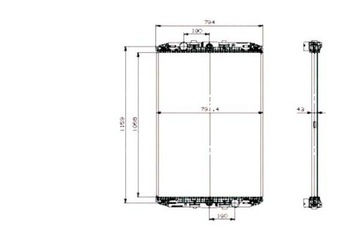 РАДИАТОР ДВИГАТЕЛЯ DAF 95 XF XF 95 XE280C-XF355M 01