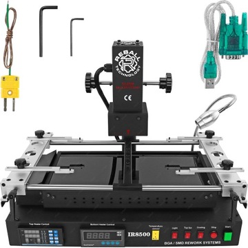 STACJA LUTOWNICZA BGA SMD DO РЕМОНТНИЙ REBALL IR8500 2500W 2X IR RS232 USB