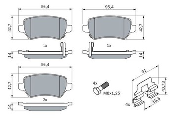 BOSCH 0 986 494 654 КОЛОДКИ ТОРМОЗНЫЕ