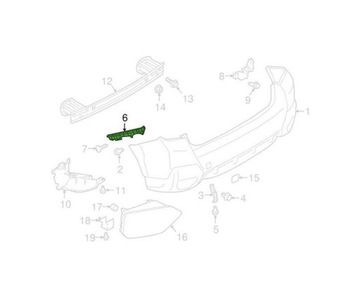 КРЕПЛЕНИЕ БАМПЕРА ЗАДНЕГО SUBARU IMPREZA/XV 18- ЛЕВАЯ