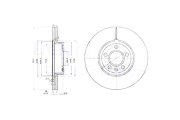 DELPHI ДИСКИ ТОРМОЗНЫЕ ТОРМОЗНЫЕ 2 ШТУКИ. ПЕРЕД BENTLEY BENTAYGA FORD GALAXY I