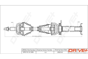 DRIVE+ ПОЛУОСЬ ПРИВОДНАЯ VOLKSWAGEN T5 07-15 P