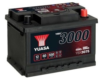 АККУМУЛЯТОР YUASA 12V 60AH 550A P+ YBX3075