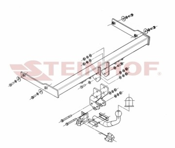 STEINHOF КРЮК БУКСИРОВОЧНЫЙ VW PASSAT УНИВЕРСАЛ (B6) / (3C) (RÓWNIEŻ 4-MOTION) 09/2