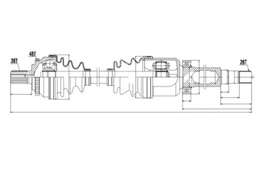 ПОЛУОСЬ VOLVO S80 2.0/2.4/2.4 D/2.5 00-10 /ATM,PRAWA