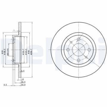 ДИСК ТОРМОЗНОЙ ALFA ROMEO 145 1.7 I.E. 16V 94-96