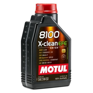 МАСЛО MOTUL 8100 X-CLEAN 5W30 EFE 1L SN, C2/C3, DEXOS2