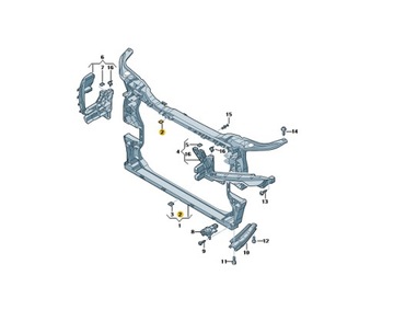 ГАЙКА ЗАЖИМНЫЙ ПАНЕЛИ ПЕРЕДНЕГО AUDI N90688703