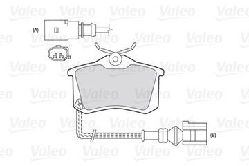 VALEO 301180 КОМПЛЕКТ КОЛОДОК ТОРМОЗНЫХ, ТОРМОЗА TARCZOWE