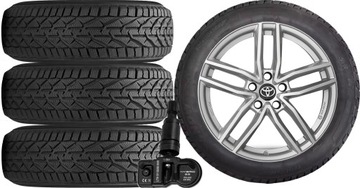 НОВЫЕ ШЕСТЕРНИ ЗИМА TOYOTA AURIS 2 II FL RIKEN 225/45R17+TPMS