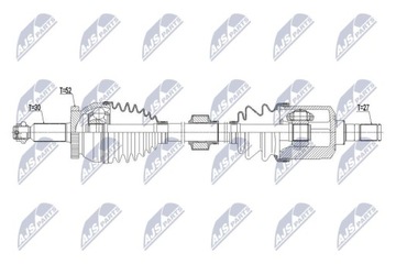 ПОЛУОСЬ ПРИВОДНАЯ HYUNDAI SANTA FE I 2.7V6 04-, SANTA