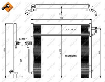 КОНДЕНСАТОР КОНДИЦИОНЕРА DB M- CLASS W166 11-