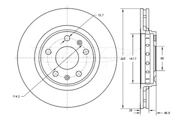 TOMEX BRAKES ДИСКИ ТОРМОЗНЫЕ ТОРМОЗНЫЕ 2 ШТУКИ. RENAULT LAGUNA 08- ПЕРЕД