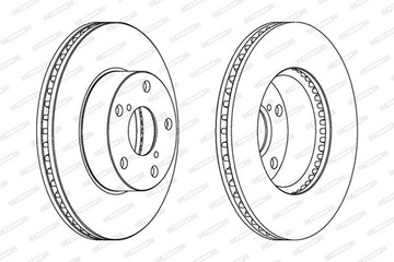 2X ДИСКИ ТОРМОЗНЫЕ ТОРМОЗНЫЕ TOYOTA RAV 4 II 1.8 00-05