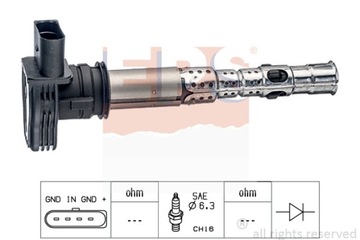 КАТУШКА ЗАЖИГАНИЯ VW 1. 8/2. 0TFSI 04- /AUDI A3-A6/Q7/TT /SEAT/SKODA