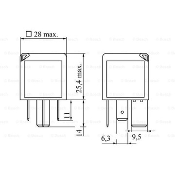 РЕЛЕ, PRĄD РАБОТЫ BOSCH 0 986 332 001